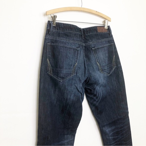 All Saints Spitalfields feels dark wash button fly straight leg jeans. - Picture 4 of 10